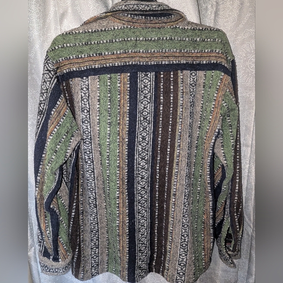 Striped Boho Button Down Shacket - Picture 3 of 6
